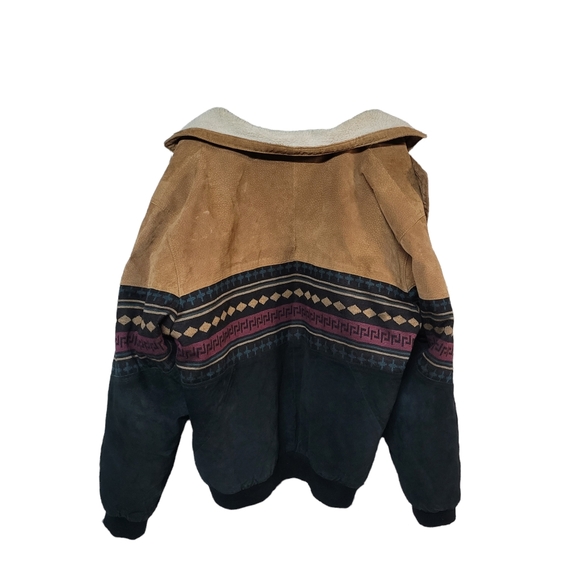 Vintage Casual Outfitters Western Aztec Pattern Mens Coat Size 2XL Bomber Jacket - Picture 2 of 10